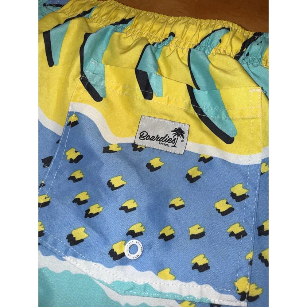 Boardies Apparel Mens XL Swim Trunks Multicolor Geometric Abstract Board Shorts